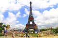 Eiffel tower at window of the world, shenzhen, china