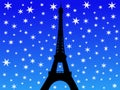 Eiffel tower in winter Royalty Free Stock Photo