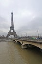 Eiffel Tower Winter Royalty Free Stock Photo