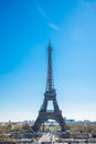 The Eiffel Tower is a wrought-iron lattice tower on the Champ de Mars in Paris Royalty Free Stock Photo