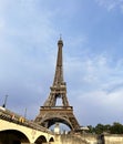 The Eiffel Tower is a wrought-iron lattice tower in Paris, France Royalty Free Stock Photo