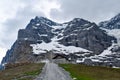 Eiger Gletscher railway station and mountain Eiger, Alps Royalty Free Stock Photo