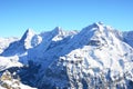 Eiger, Moench and Jungfrau, Swiss mountain peaks