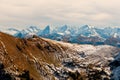 Eiger, Monch and Jungfrau seen from Kaiseregg Peak, Swiss Alps and Prealps