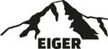 Eiger mountain silhouette with name Royalty Free Stock Photo