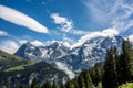 Eiger, MÃÂ¶nch and Jungfrau in the Bernese Alps Switzerland Royalty Free Stock Photo