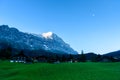 Eiger north wall - view to Eiger from Grindelwald in  in the Bernese Alps in Switzerland - travel destination in Europe Royalty Free Stock Photo