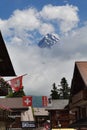 Eiger summit over Murren Royalty Free Stock Photo