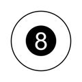 Eight ball isolated icon Royalty Free Stock Photo