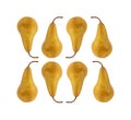 Eight Bosc pears Royalty Free Stock Photo