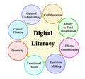 Components of Digital Literacy Royalty Free Stock Photo