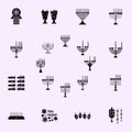 The eight days of Chanukah icon. Hanukkah icons universal set for web and mobile Royalty Free Stock Photo