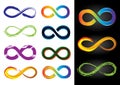 Eight Different Infinity Symbols - Vector