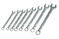 Eight different sizes chrome vanadium wrenches Royalty Free Stock Photo