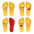 Eight feet foot smiley vector eps file