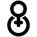 Eight with Femaile gender symbol icon, International Women`s Day related vector