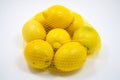 Eight fresh lemons in a bag