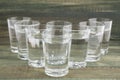 Eight glasses of water a day - ocho vasos de agua Royalty Free Stock Photo