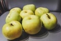 Eight green apples Royalty Free Stock Photo