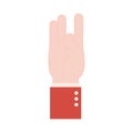 Eight hand sign language flat style icon vector design Royalty Free Stock Photo