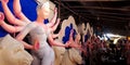 Eight hand statue of lord durga kept into workshop