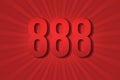 888 eight hundred and eighty-eight Number design element decoration poster. luxury business