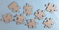 Loose puzzle pieces Royalty Free Stock Photo