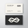 The Eight Knot Infinity Sign Abstract Vector Logo and Business Card Template. Premium Stationary Realistic Mock Up.