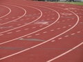 An Eight Lane Track at a High School