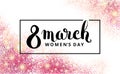 Eight 8 march womens day pink glitter