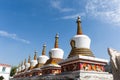 Eight merits stupas in kumbum monastery Royalty Free Stock Photo