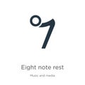 Eight note rest icon vector. Trendy flat eight note rest icon from music and media collection isolated on white background. Vector