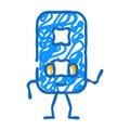 eight number character icon doodle illustration