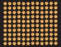 Eight pointed golden star pattern Royalty Free Stock Photo