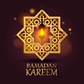 Eight-pointed star. Ramadan Kareem cover.