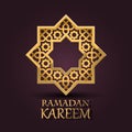 Eight-pointed star. Ramadan Kareem cover.