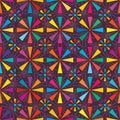 Eight ray colorful seamless pattern Royalty Free Stock Photo