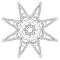 Eight rays Celtic knot ornament star mandala