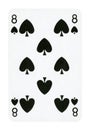 Eight of Spades playing card - isolated on white