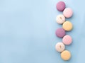 Eight sweet colorful macaroons Royalty Free Stock Photo