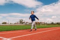 Eight-year-old boy runs