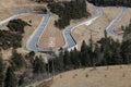 Eighteen bends on the Tianlu road Royalty Free Stock Photo