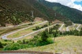 Eighteen bends Winding road of China National Highway 318