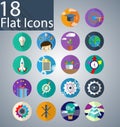 Eighteen Flat icons