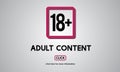 Eighteen Plus Adult Explicit Content Warning Royalty Free Stock Photo