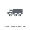 eighteen-wheeler icon from Transportation collection.