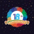 The eighteenth Anniversary logo celebrations