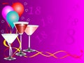 Eighteenth Birthday party Background Template Royalty Free Stock Photo