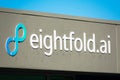 Eightfold.ai sign at company headquarters in Silicon Valley