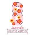 Eighth march women`s day concept design